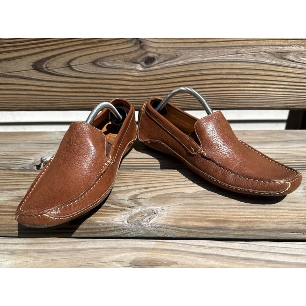 Mercanti Fiorentini Relax Men Driving Loafer Brown Leather Moccasin Shoes 9.5